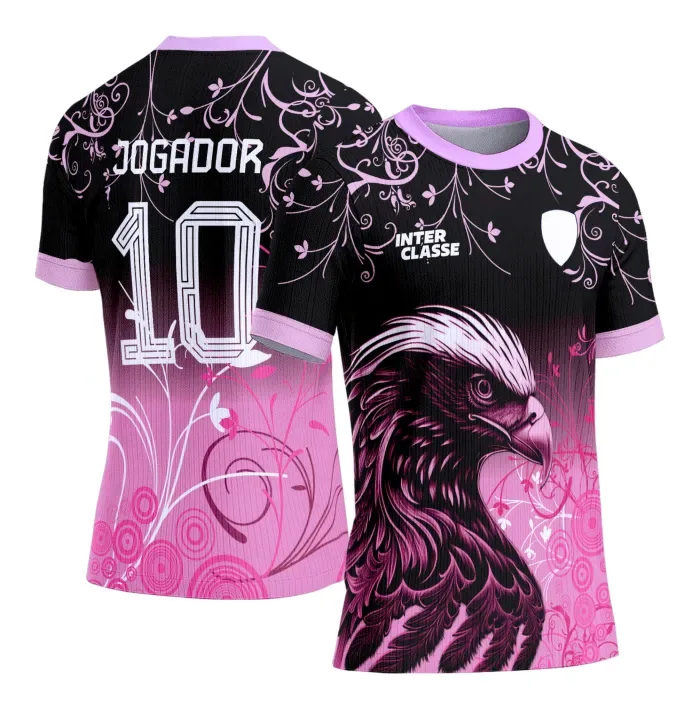 Arte Camiseta de Interclasse Águia Rosa