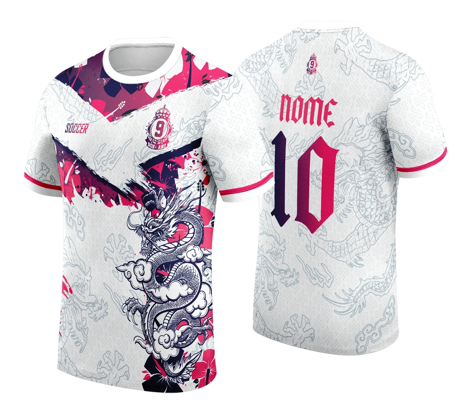 Camiseta unissex preta com logo no peito e estampa grande nas costas sobre o tema Interclasse Dragão 2025, ideal para eventos escolares e esportivos.