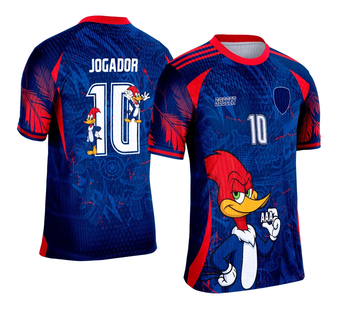 Camiseta unissex preta com logo no peito e estampa grande nas costas com tema Interclasse Pica-Pau 2025, design vibrante e moderno para eventos e times escolares.