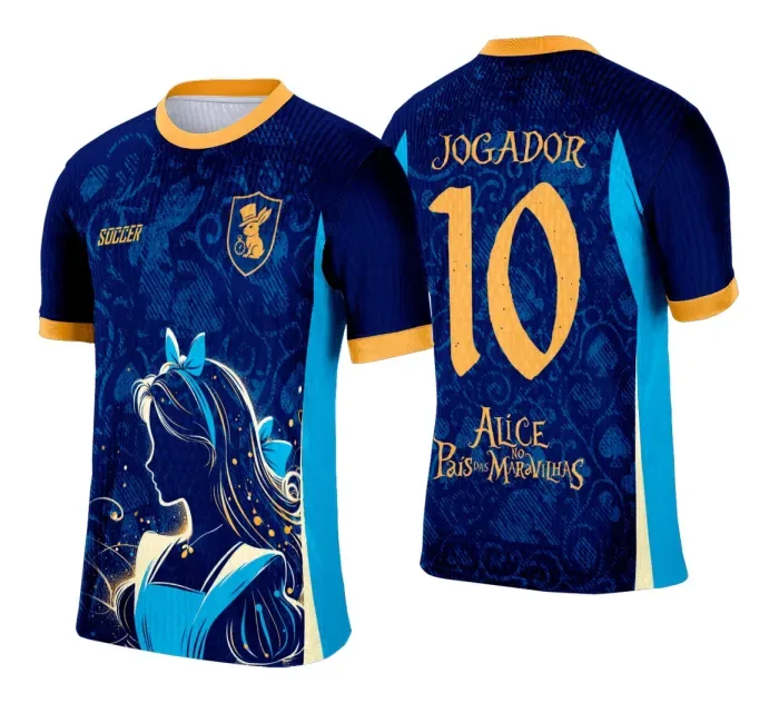 Arte Vetor Camisa Interclasse Alice no País das Maravilhas - 0218