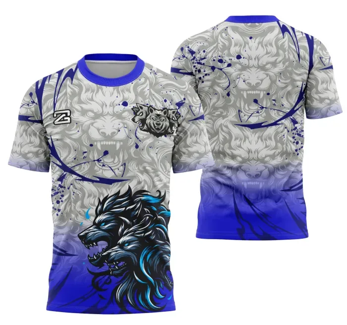 Camiseta unissex preta com logo no peito e estampa grande nas costas, tema Cerbero Interclasse, design impactante e moderno para quem busca estilo único e marcante.