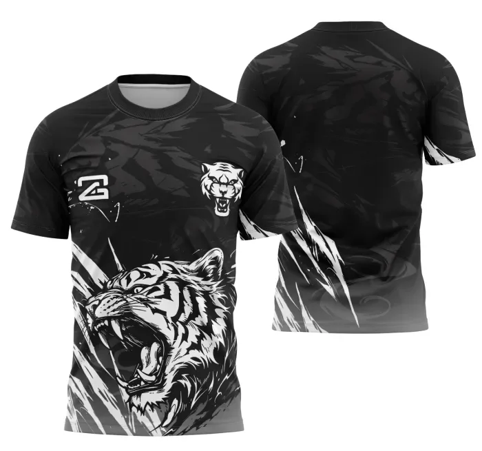 Arte Camisa Tigre Branco Interclasse