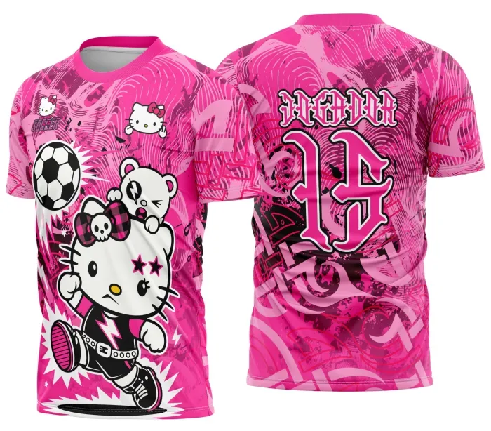 Arte Camisa de Interclasse Hello Kitty Punk